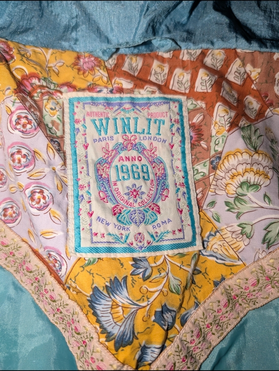 Vintage Quilted Pastel Windbreaker Jacket in Teal & Pink ANNO 1969 - Picture 7 of 12